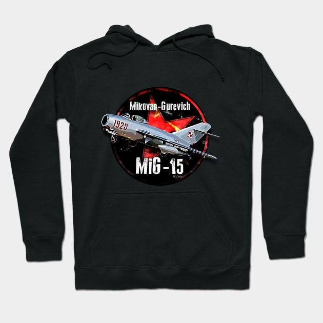 Mig15 Mikoyan-Gurevich Hoodie by aeroloversclothing